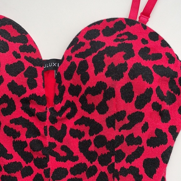Jluxlabel red leopard print bodysuit - Picture 3 of 6